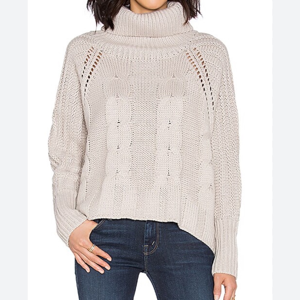 Bishop + Young Cream Turtleneck Sweater